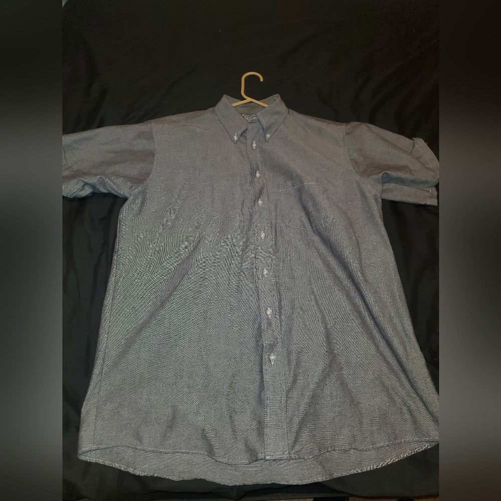 Size LT Men's Grey Edwards Oxford Shirt
